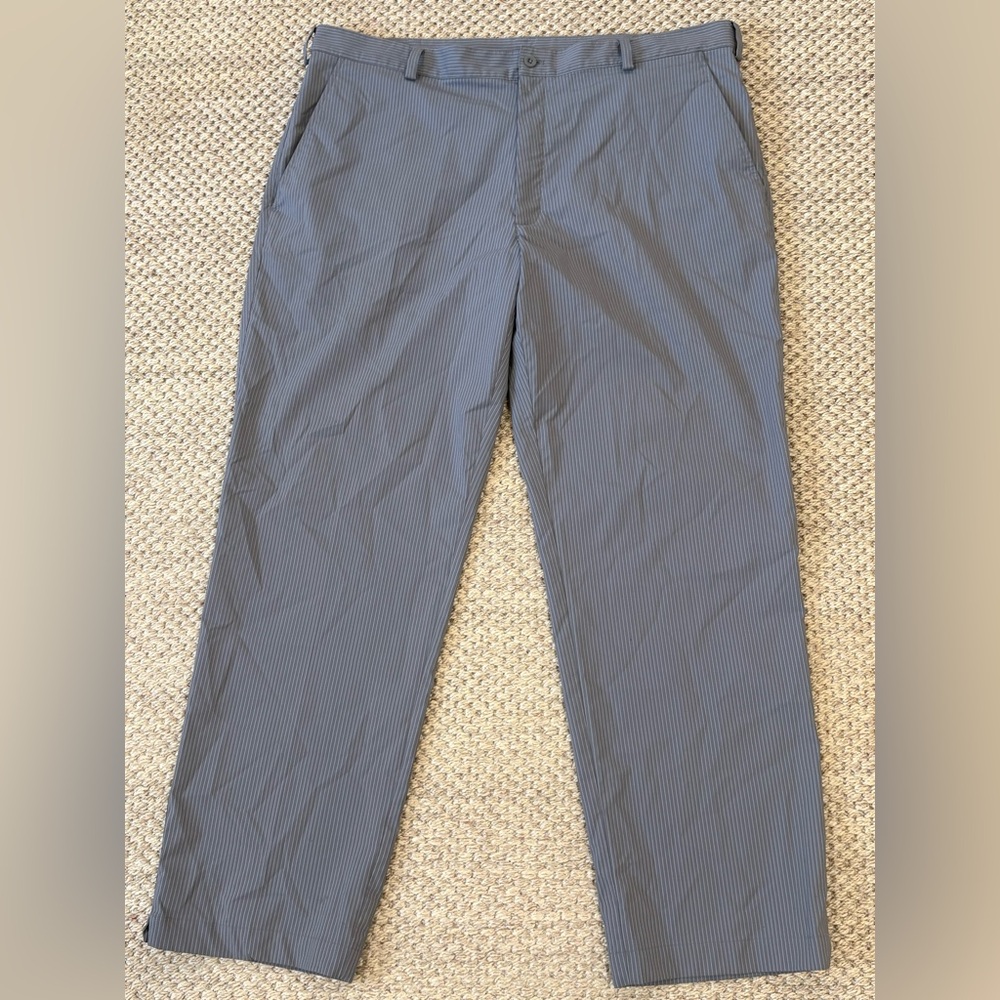Nike Golf Tour Performance Dri-Fit Men's Pinstripe Golf Pants 40x32 Gray White